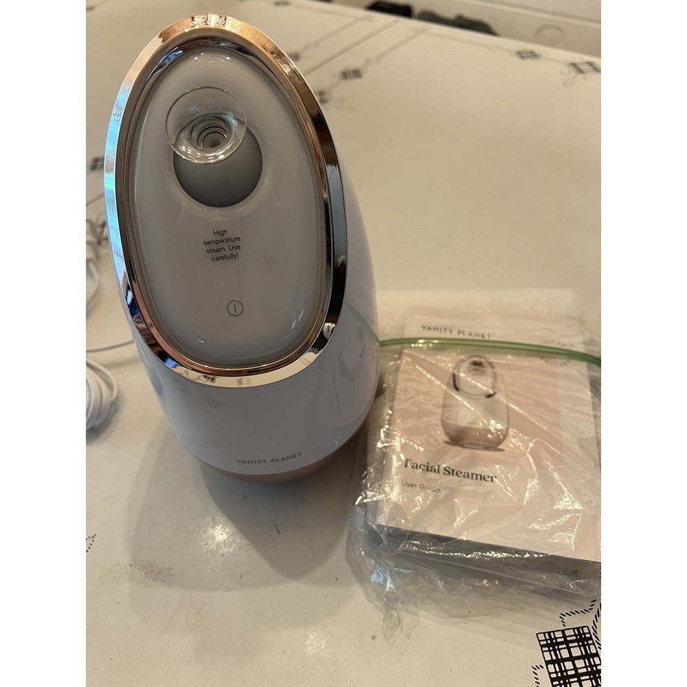 New Unboxed Vanity Planet Aira Ionic Facial Steamer Rose Gold for All Skin Types